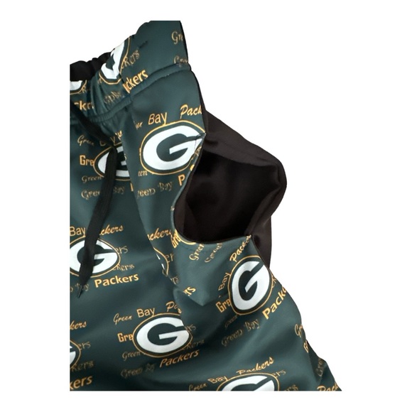 Green Bay Packers Sweatpants Fun Design Print Front Black Back - Picture 6 of 8
